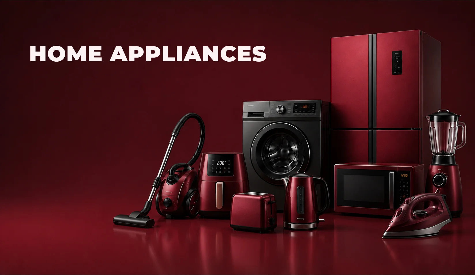 Best home appliances in Qatar including blender, kettle, and air fryer set