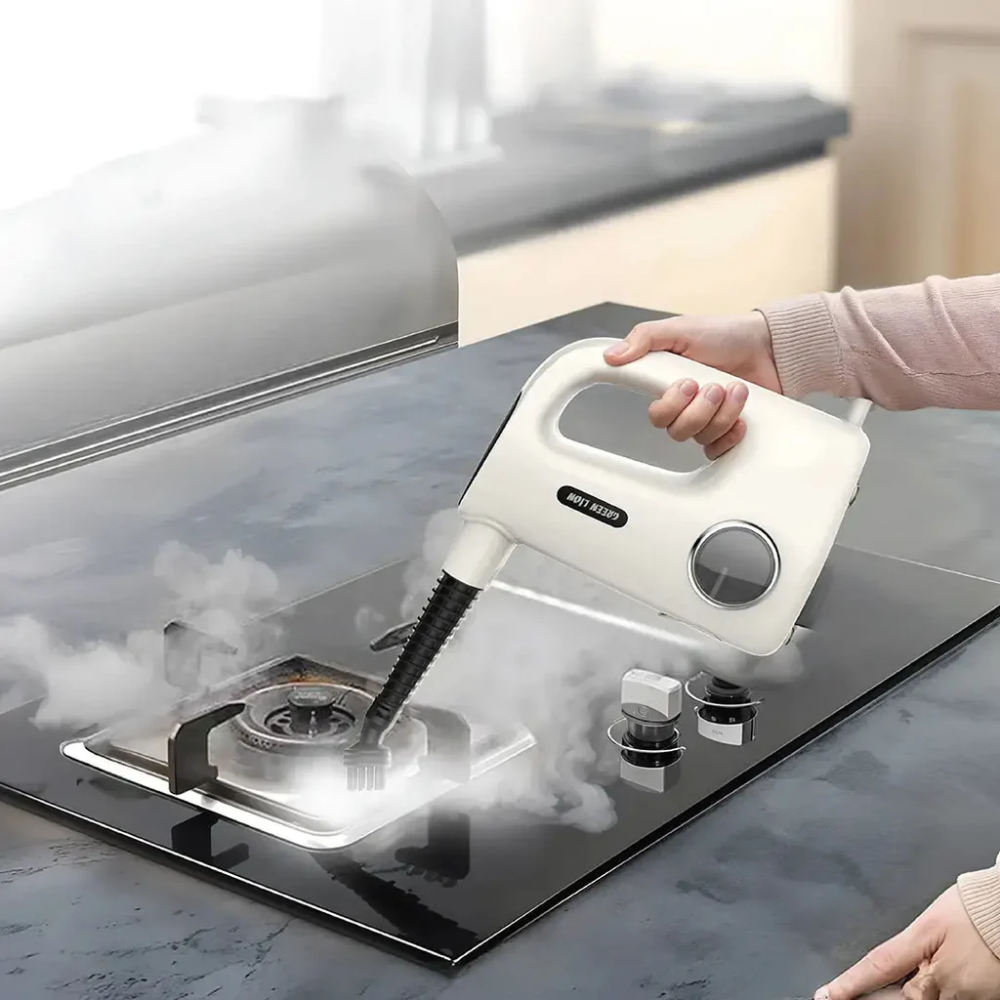 Green Lion Vapor Pro Steam Cleaner 1200W cleaning kitchen surface with high pressure steam