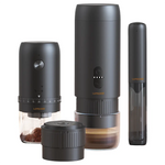 Lepresso Brewology Coffee Kit (Espresso Maker, Rechargeable Grinder & Milk Frother) - Black LePresso