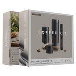 Lepresso Brewology Coffee Kit (Espresso Maker, Rechargeable Grinder & Milk Frother) - Black LePresso