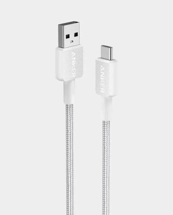 Anker 322 USB-A to USB-C Cable 3ft Braided White A81H5H21 best selling charging cable in Doha Qatar