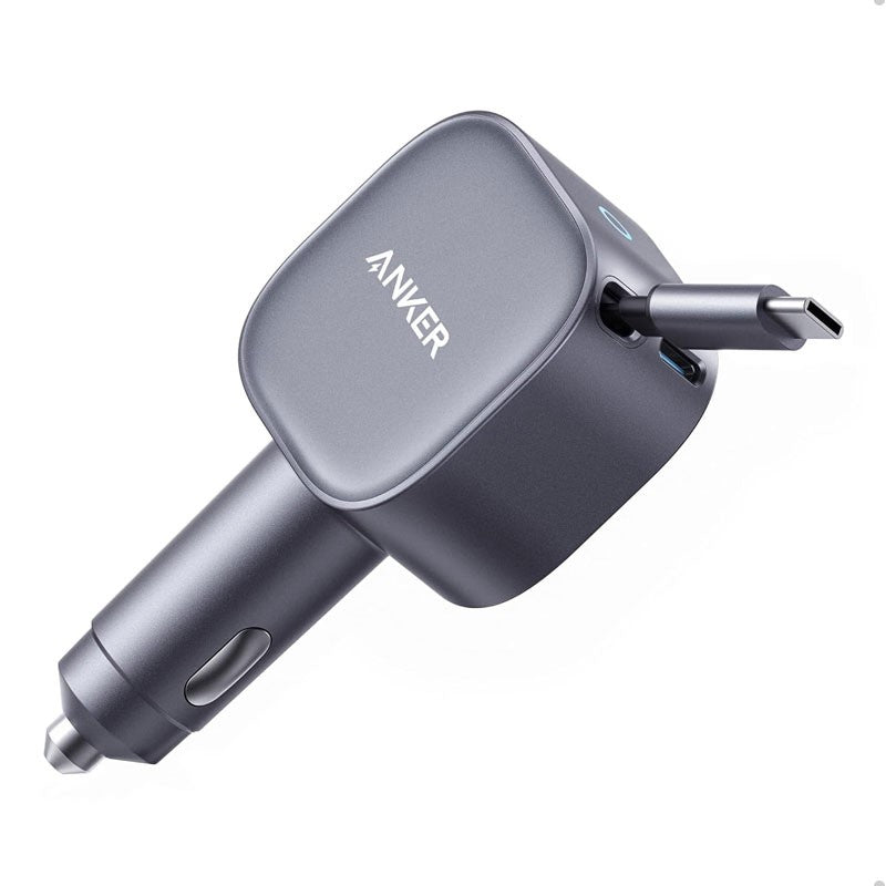 Anker Nano 75W Car Charger A2738HA2 with retractable USB-C cable in Doha Qatar