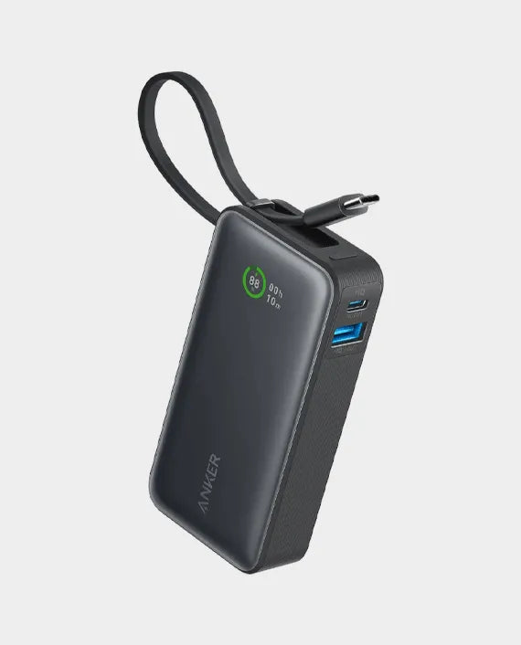 Anker Nano Power Bank 10000mAh 30W A1259H11 with built in USB-C cable in Doha Qatar
