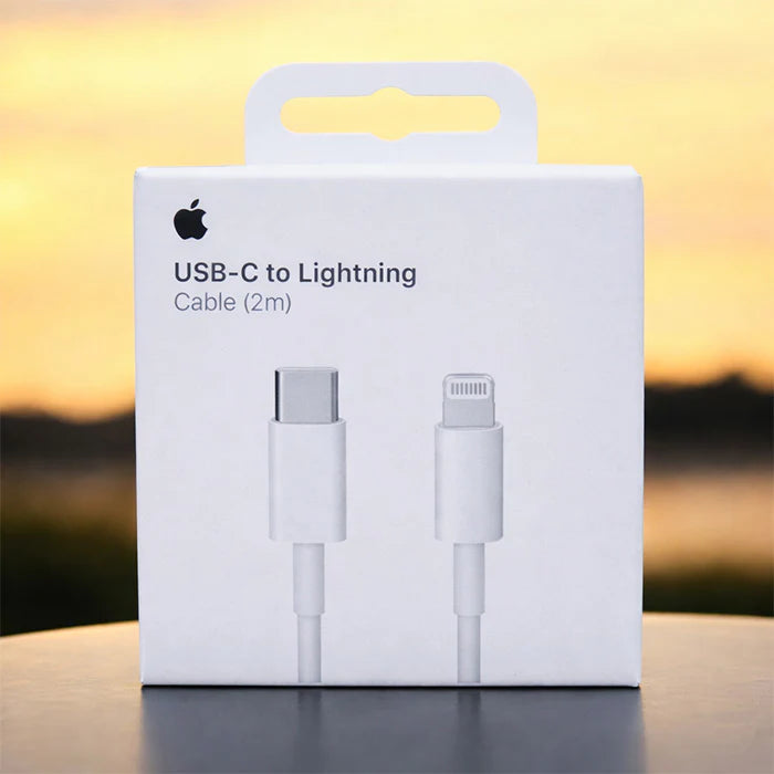 Apple USB-C to Lightning Cable 2 Meter White for fast charging in Qatar
