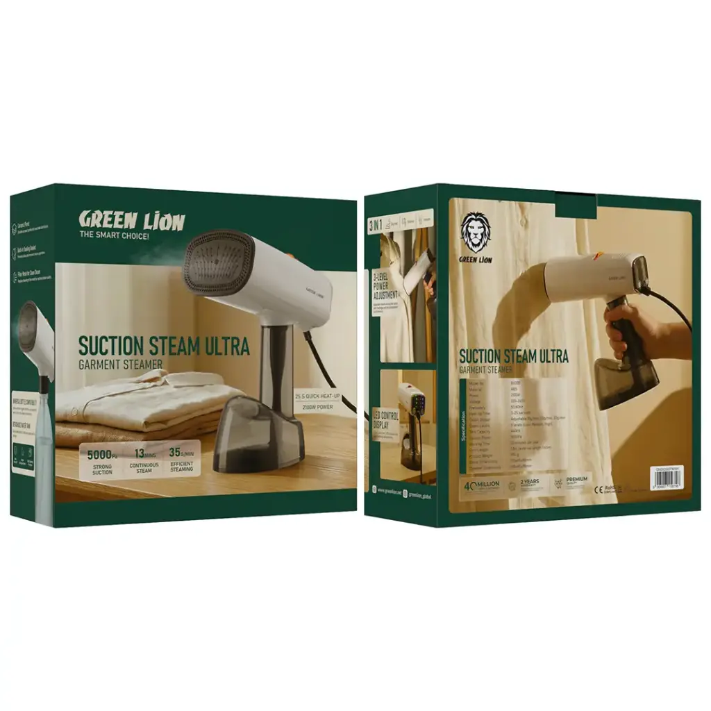 Suction steam ironing device for clothes wrinkle removal