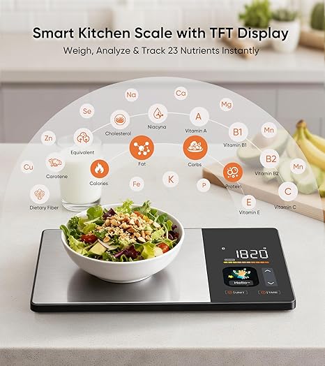 Digital Kitchen Nutrition Scale with App Connectivity