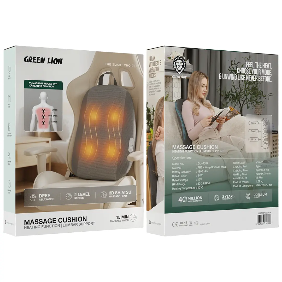 Heated massage cushion for car and home use