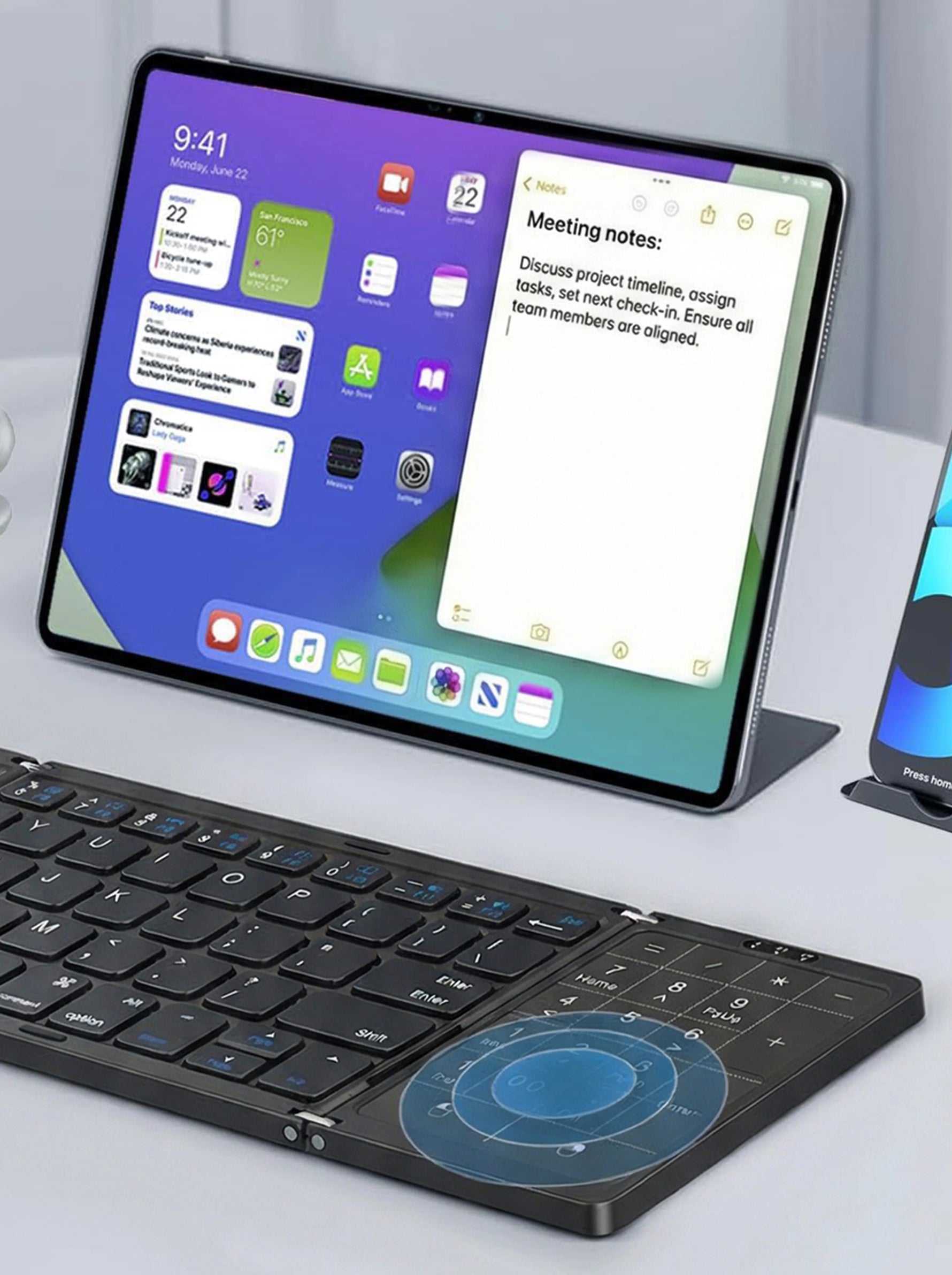 Folding Keyboard Qatar Portable Office Setup