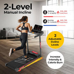 Folding Treadmill Qatar Sparnod STH-1150 Front View