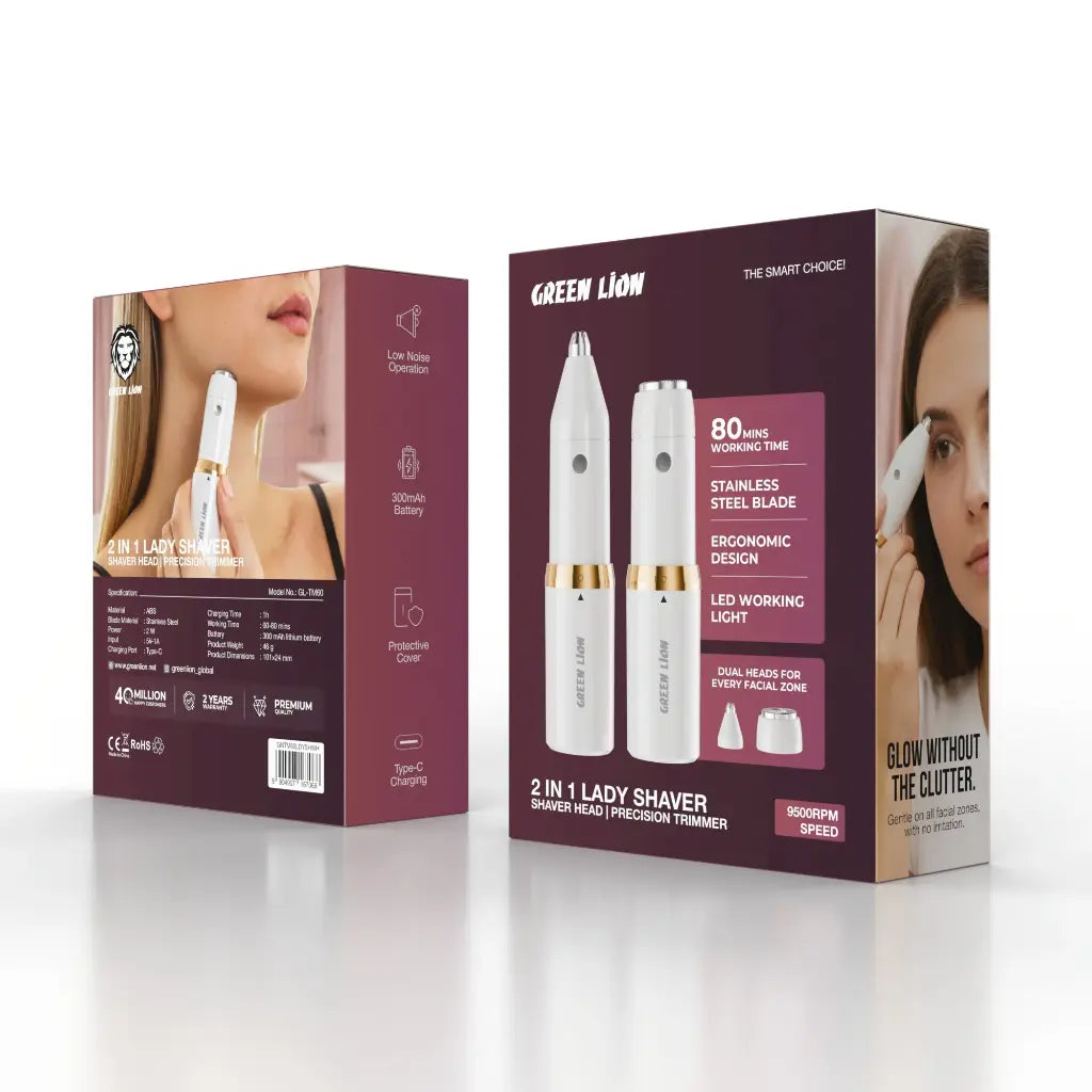Green Lion 2 in 1 Lady Shaver and Precision Trimmer White Qatar