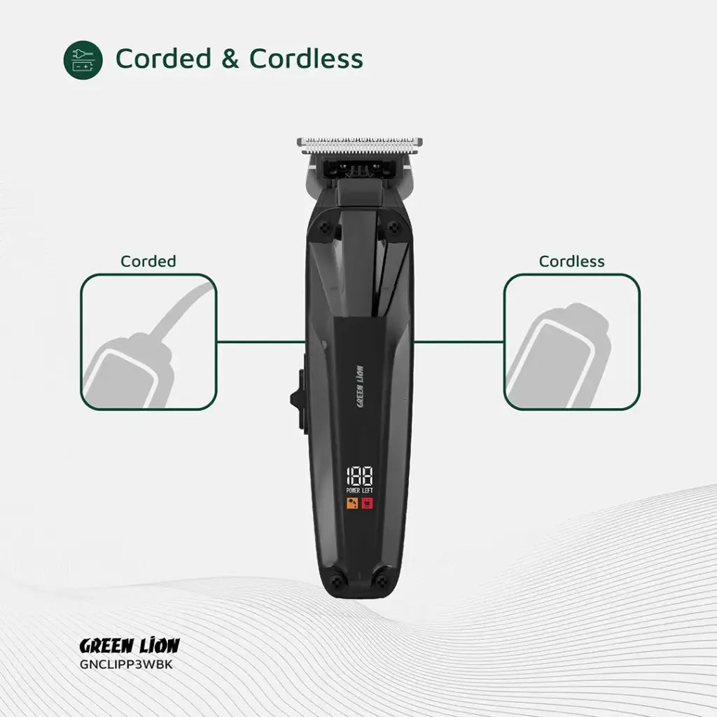 Green Lion Clip Master Professional Hair Clipper – Black | GNCLIPP3WBK Green Lion