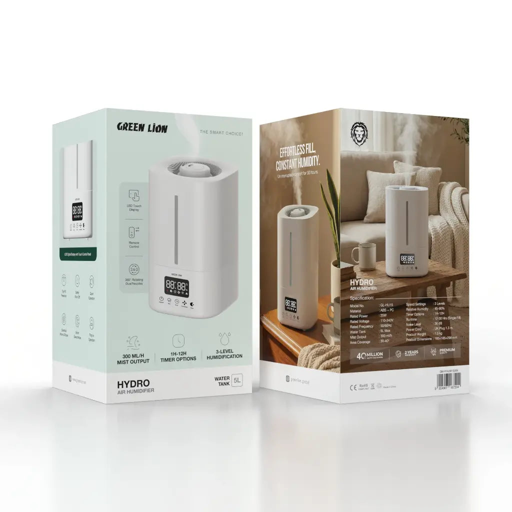 Green Lion Hydro Air Humidifier 5L White ultrasonic cool mist humidifier