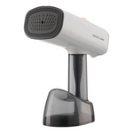 Garment steamer removing wrinkles from shirt