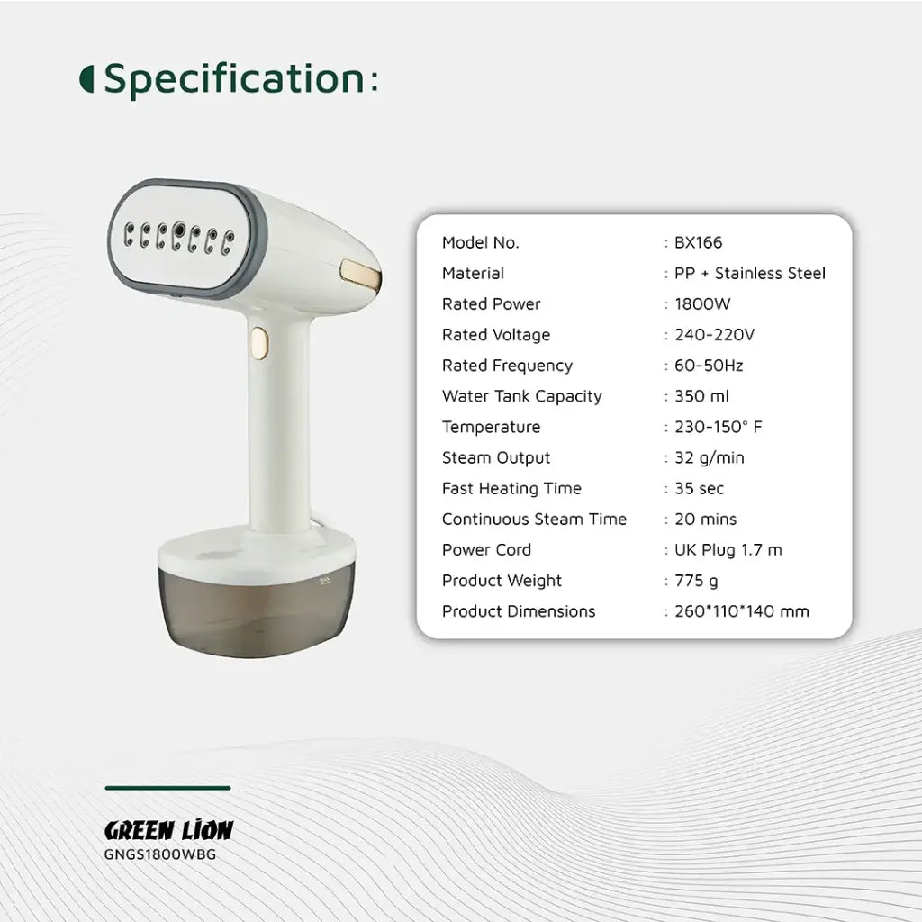 Green Lion clothes steamer wrinkle remover