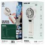 Handheld Fan Qatar Green Lion Windix White Front View