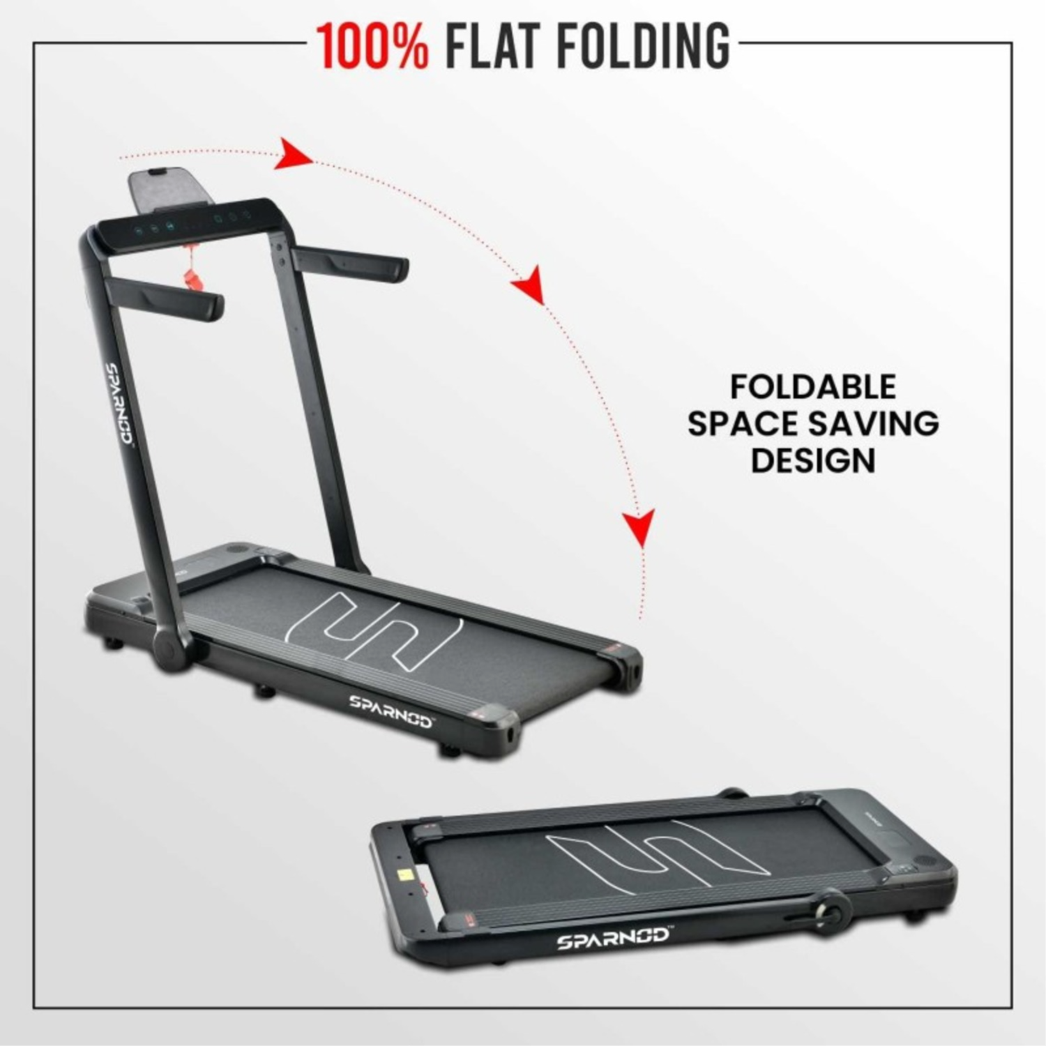 Home Treadmill Qatar Sparnod STH-3060 Front View
