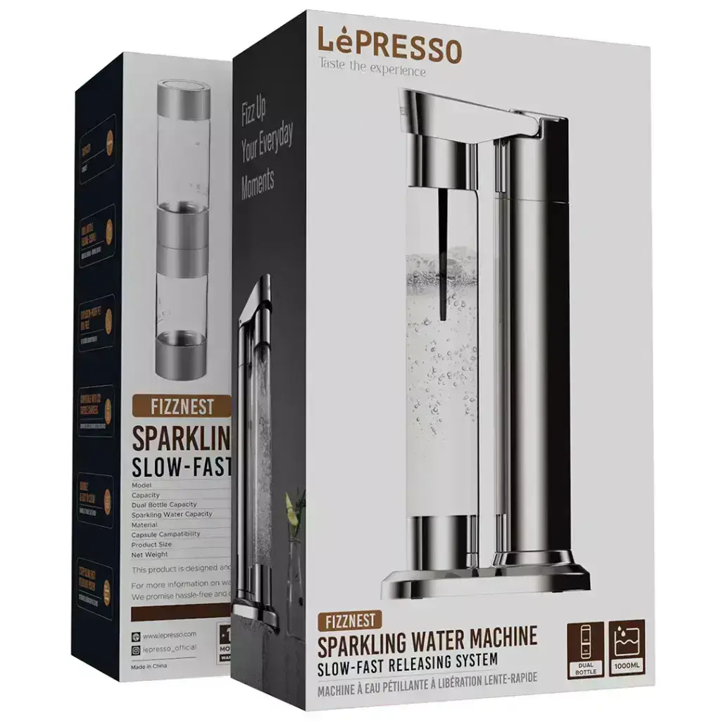 LePresso Fizznest Instant Carbonator & Soda Maker – Brown | LPCFFSSM0097BR LePresso