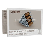LePresso Nitrogen N₂ Capsule Chargers for Coffee 10pcs – Silver | LPNCFGT0046SL LePresso