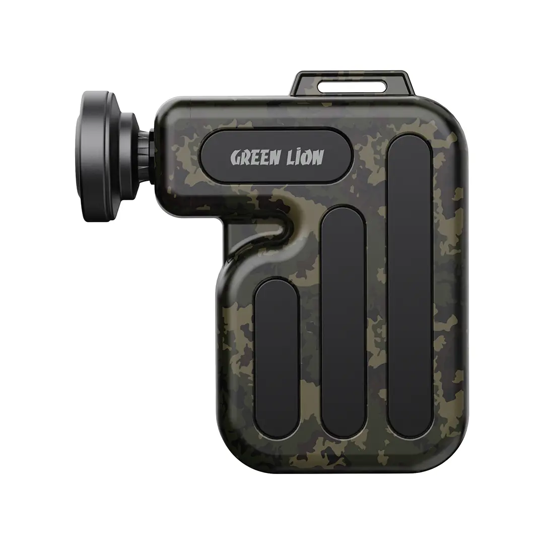 Massage Gun Qatar Green Lion Minion Army Green Front View