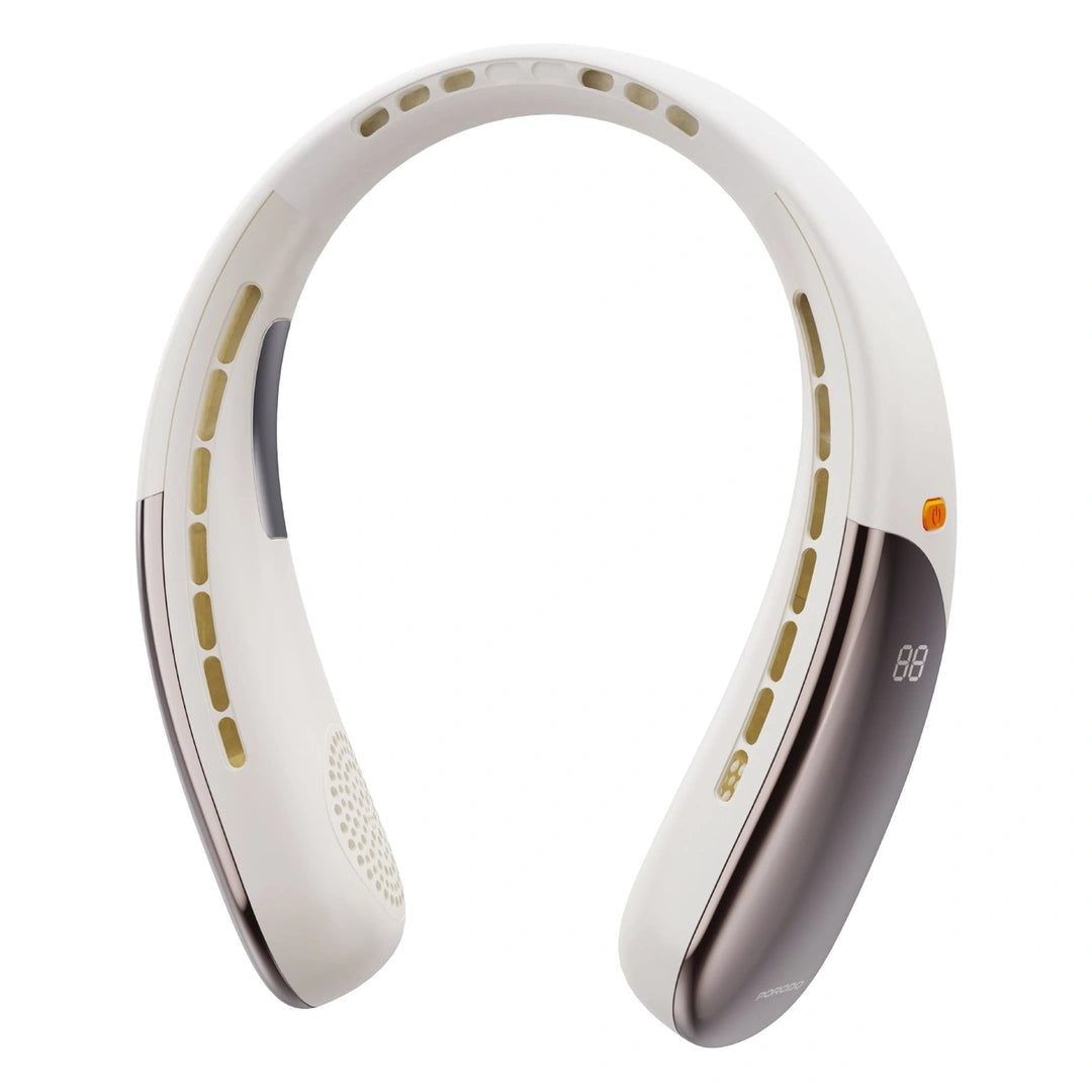 Neck Hanging Cooling Fan Qatar Porodo Chillo Zen Front View