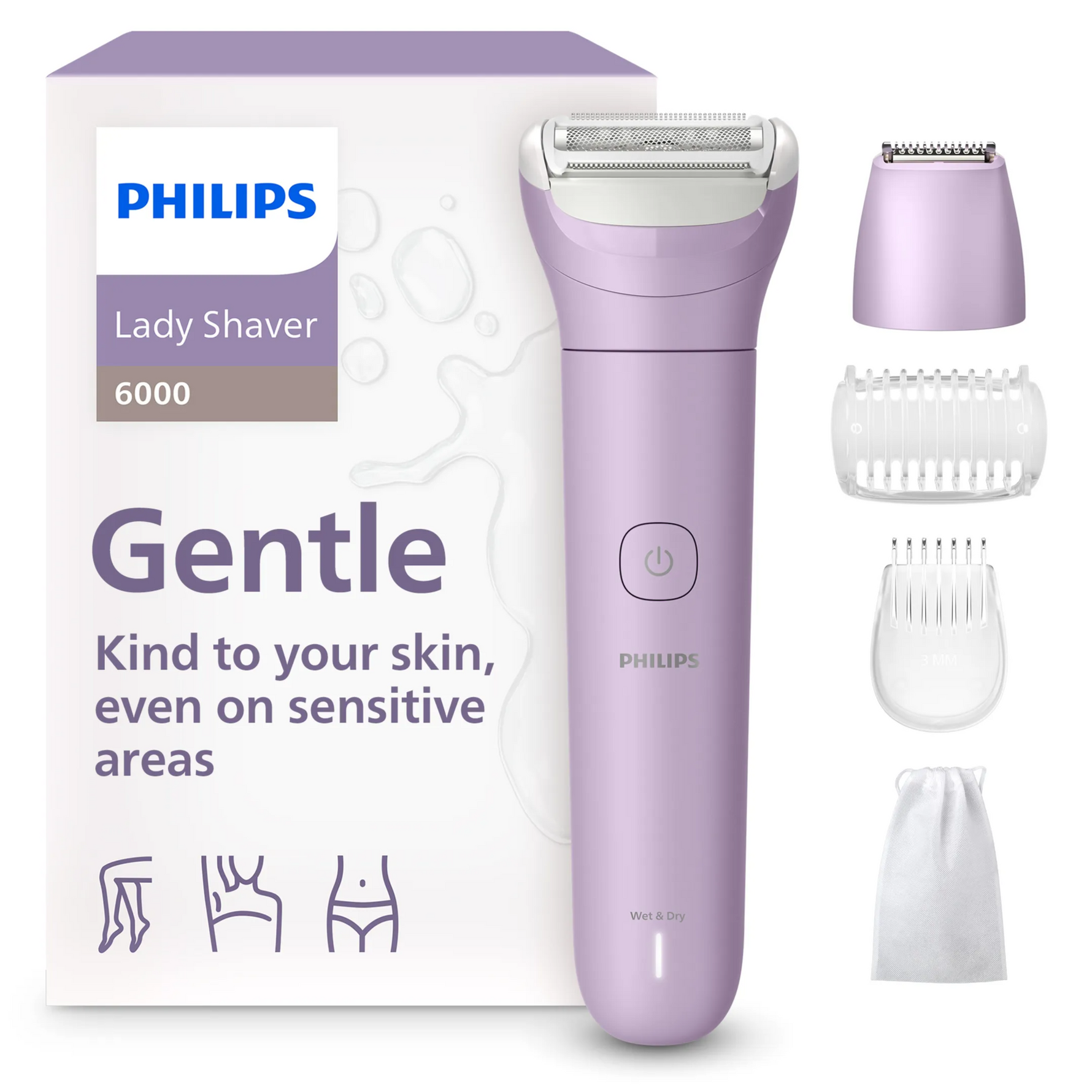 Philips Lady Shaver Series 6000 Wet & Dry Electric Shaver – BRL138/00 Philips