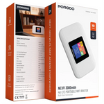 Porodo NEXFI Portable WiFi Router with Screen 4G LTE CAT4 WiFi 6 – White | PDM603WH porodo