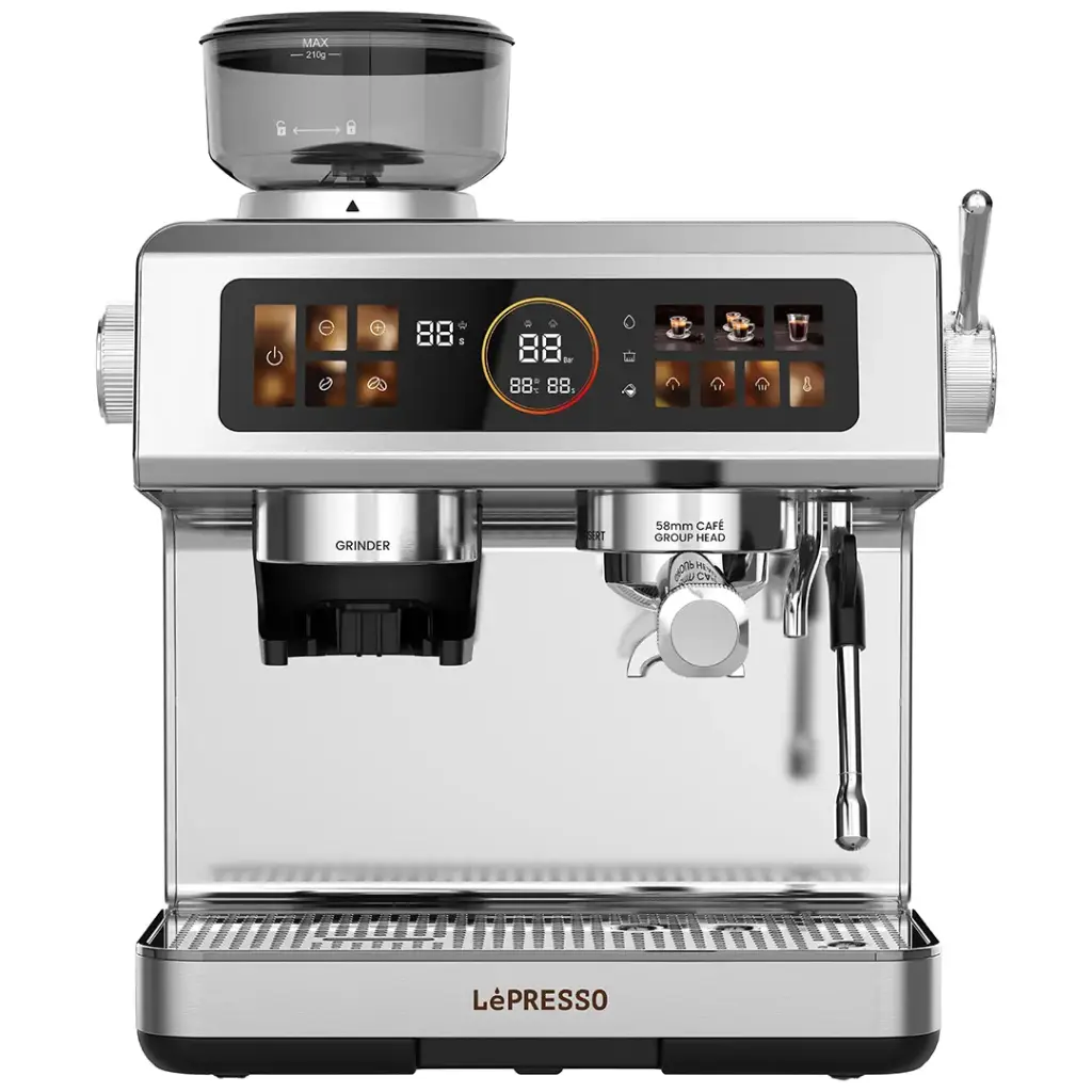 Semi Automatic Coffee Machine Qatar LePresso Deliziosa Silver