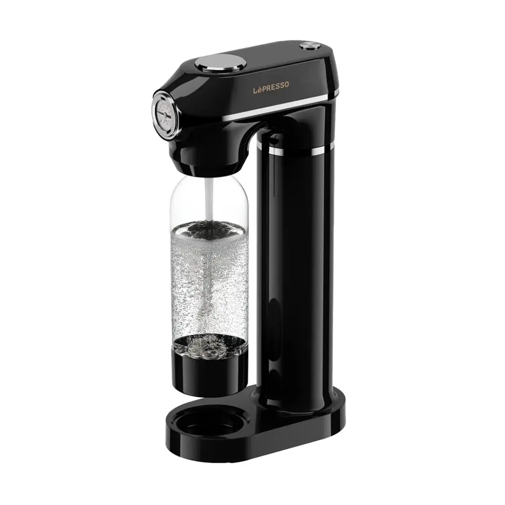 Sparkling Water Maker Qatar LePresso Carbonator Black Front View