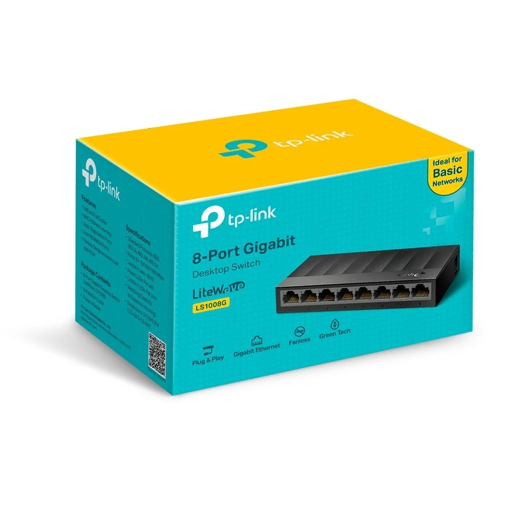 TP-Link LiteWave LS1008G 8-Port Gigabit Desktop Network Switch in Qatar
