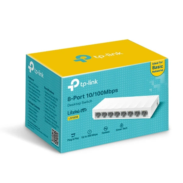 TP-Link LiteWave LS1008 8-Port 10/100Mbps Desktop Network Switch in Qatar