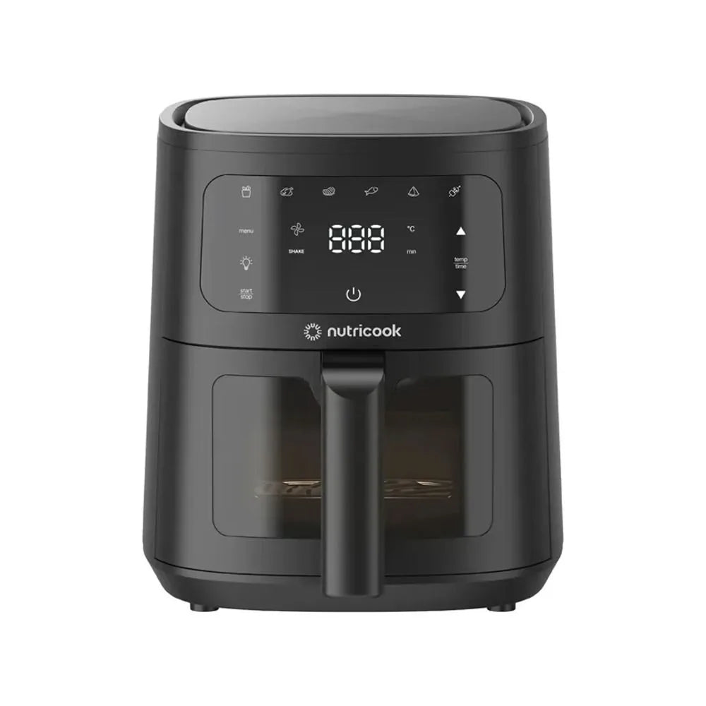 Nutricook Air Fryer 4.5L, Rapid Air Technology, Digital Touchscreen Controls, 8 Preset Cooking Programs & Non-Stick Basket | Black - NC-AFE150D Nutricook