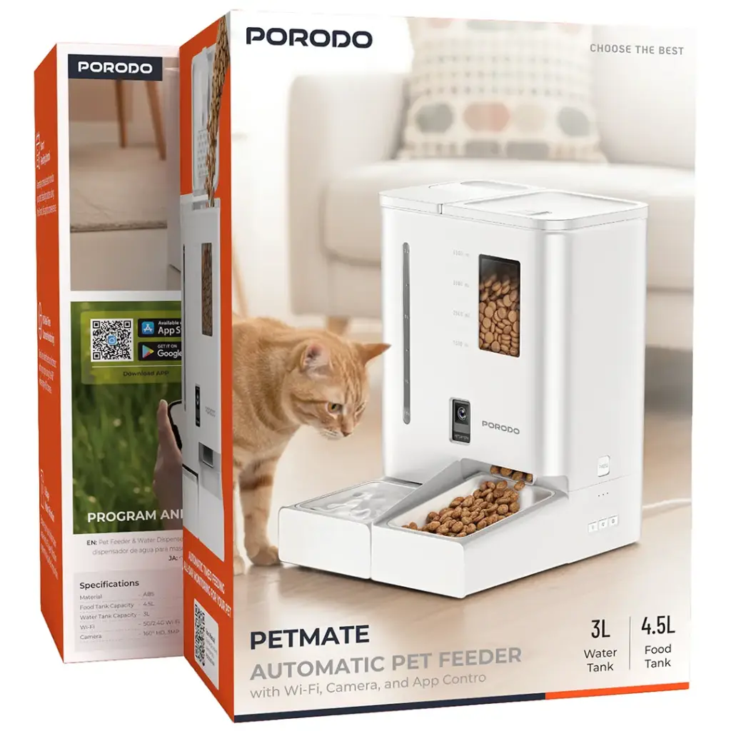 Porodo Petmate Smart Pet Feeder for Cats and Dogs Qatar
