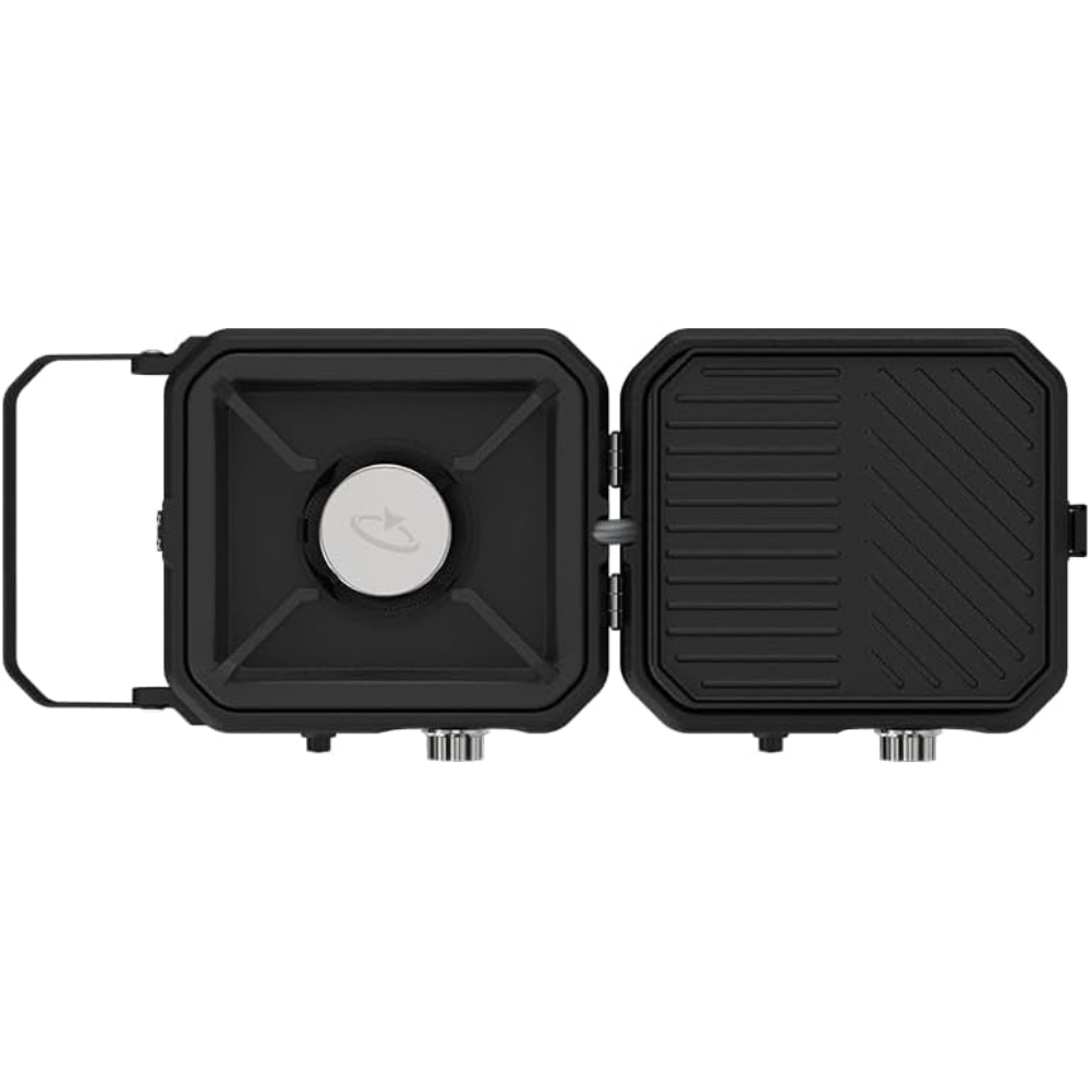 Top view of Goaltage CS01 ProFlame camping stove showing burner and cooking surface
