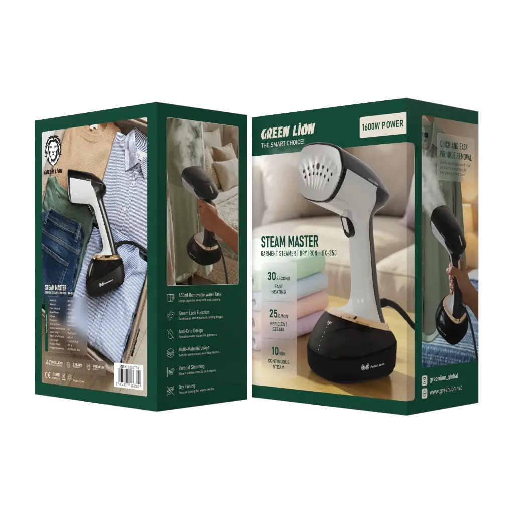 Green Lion BX-350 Garment Steamer Dry Iron 1600W Black Qatar
