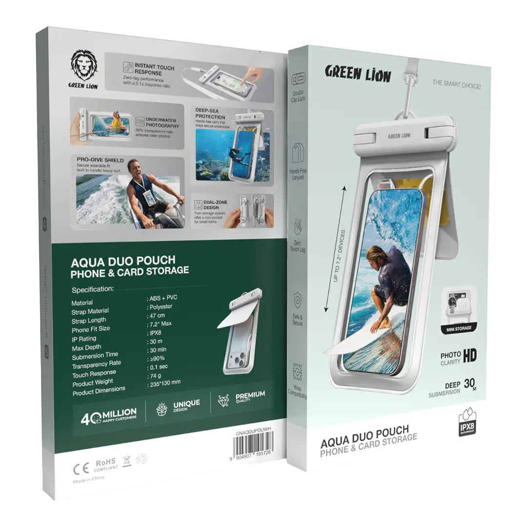 Green Lion Duo Pouch White Organizer Qatar