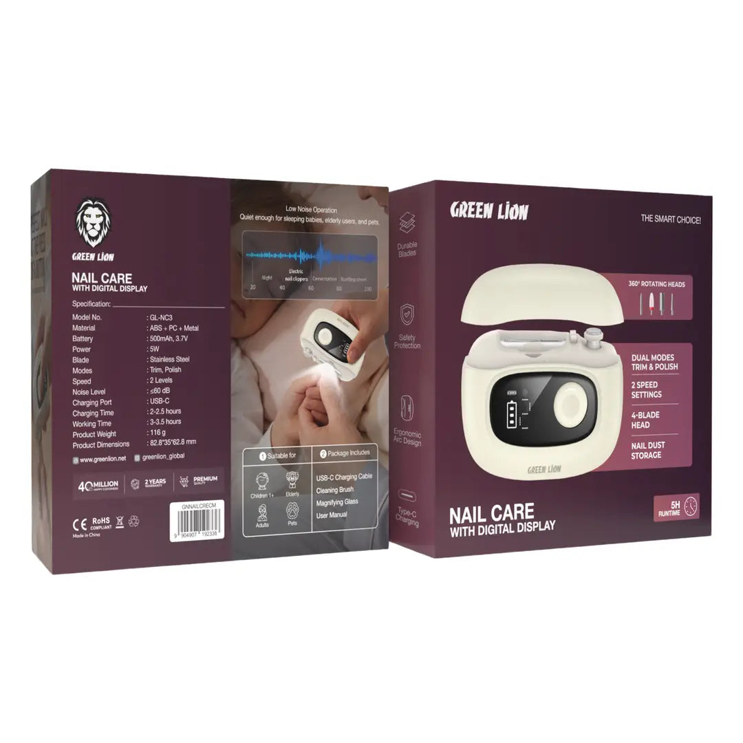 Green Lion Nail Grooming Kit with Digital Display Qatar