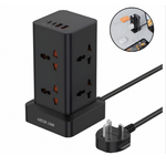 Green Lion Power Tower 2500W universal power strip with multiple outlets and USB charging ports