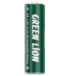 Green Lion AA rechargeable battery on a white background