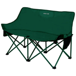 Green Lion Twin Camping Chair in green with foldable double-seat outdoor camping design