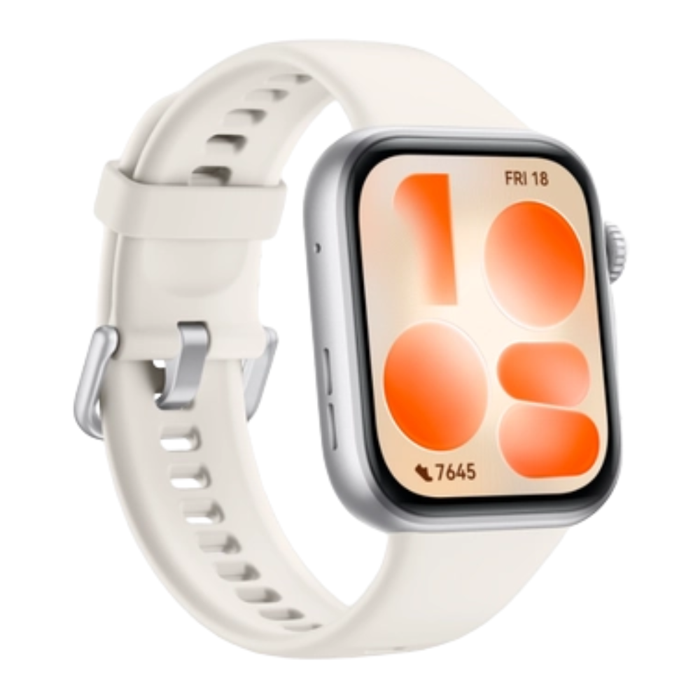 Huawei Watch Fit 5 White smartwatch showing slim profile and fitness tracking features