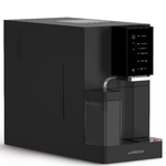 Black coffee machine with LaPresso branding on a white background