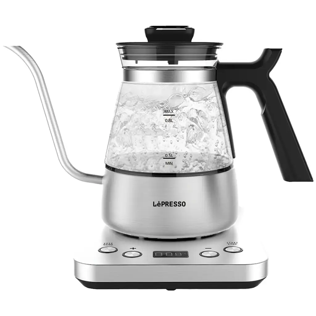 Lepresso BrewWave Gooseneck Electric Kettle 0.8L Silver Qatar