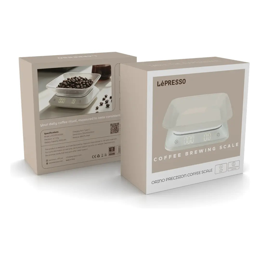 LePresso Orino Precision Coffee Scale White Top View Qatar