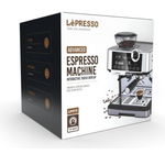 Le'Presso espresso machine packaging on a white background