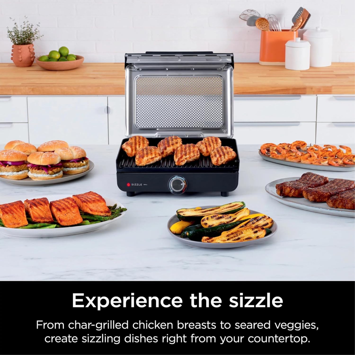 Ninja Sizzle 6 Serving Indoor Electric Griddle Black Kitchen Appliance Qatar
