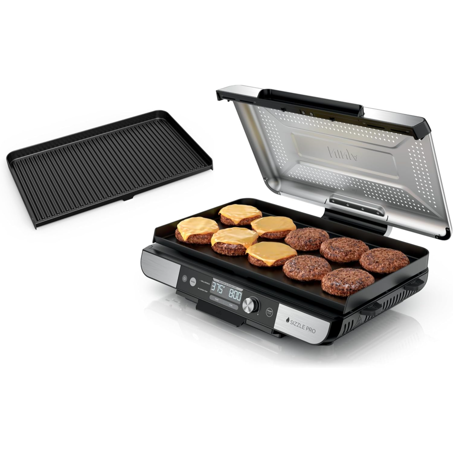 Ninja Sizzle Pro XL GX100 8 Serving Electric Indoor Griddle Grill Qatar
