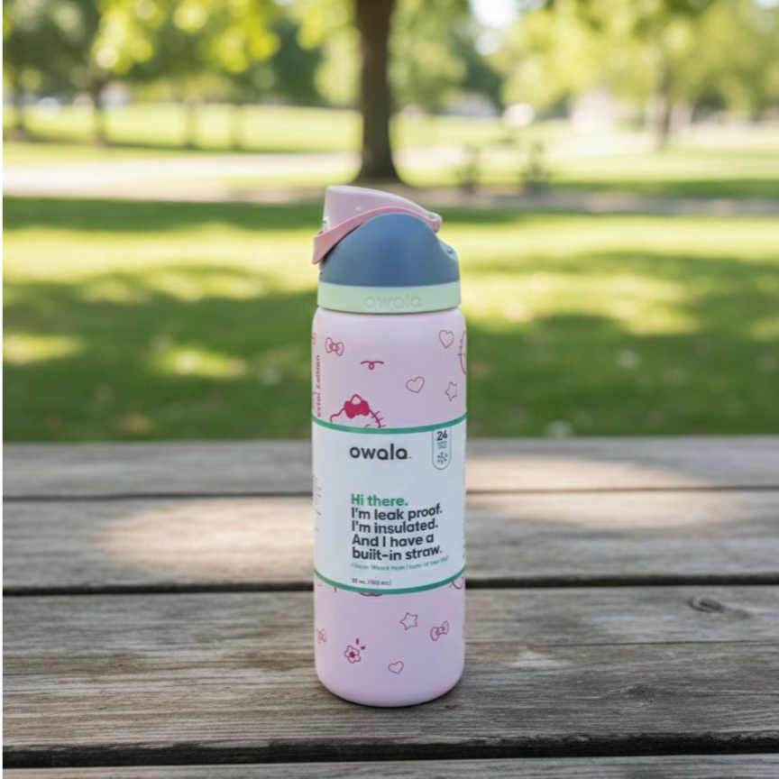 Owala FreeSip Hello Kitty Special Edition Water Bottle Pink Blue Green Qatar