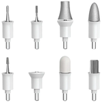 Set of dental burrs on a white background