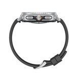 Samsung Galaxy Watch 8 Classic 46mm side profile with durable strap and rotating bezel